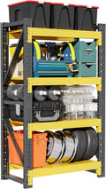 4-Tier Storage Shelves, Adjustable Industrial Metal Shelf System, 000lbs by Unknown