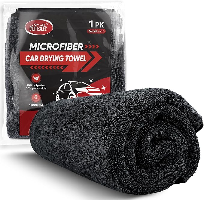 HOMEXCEL Car Drying Towel, 1200GSM Ultra Absorbent Car Cleaning Cloth, by HOMEXCEL