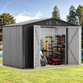 DWVO Storage Shed 9x6 FT for Bicycle Functional Metal Tool Shelter Garden by DWVO