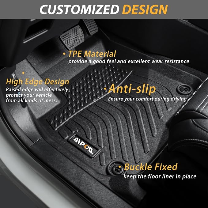 AIPOIL® Floor Mats for 2022-2024 2025 VW Taos | All-Weather | Easy to Clean | - Image 3