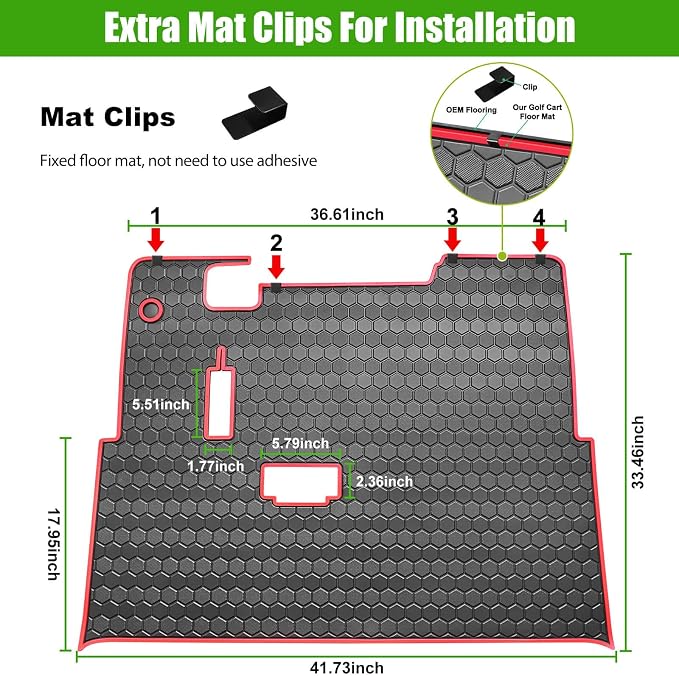 EZGO TXT Golf Cart Full Coverage Floor Liner Mat, fits EZGO TXT, Express S4 - Image 5