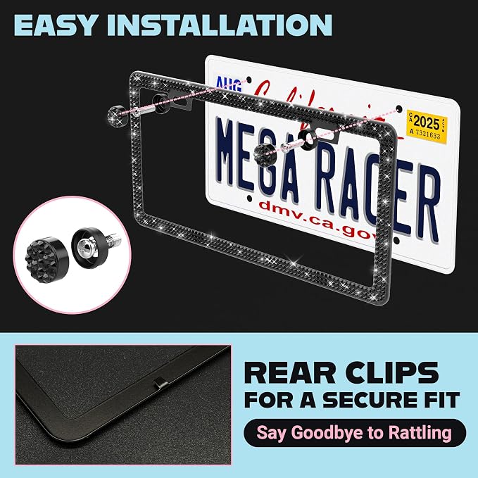 Elegant Bling License Plate Frames - Image 5