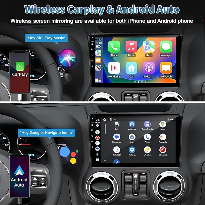 Car Radio Stereo for Jeep Wrangler JK 2007-2018 Dodge Ram 1500 2500 3500 Grand - Image 3