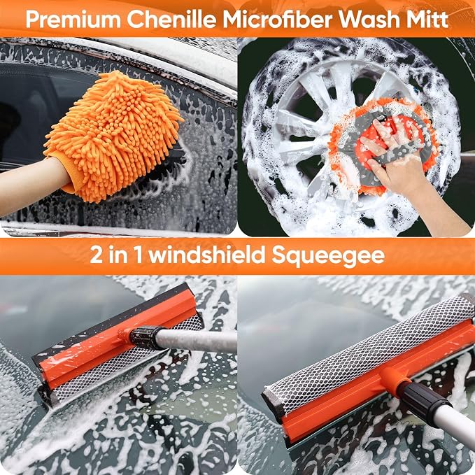 62'' Car Wash Brush with Long Handle, Soft Bristle Scratch-Free Car Wash - Image 5