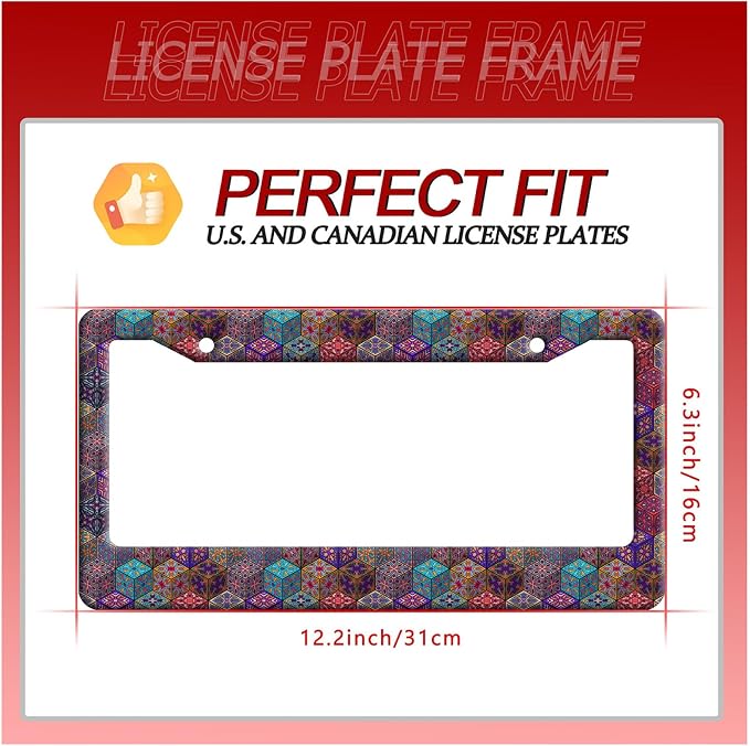 Mexican Tiles License Plate Frame Three-Dimensional Tiles License Plate Frames - Image 7