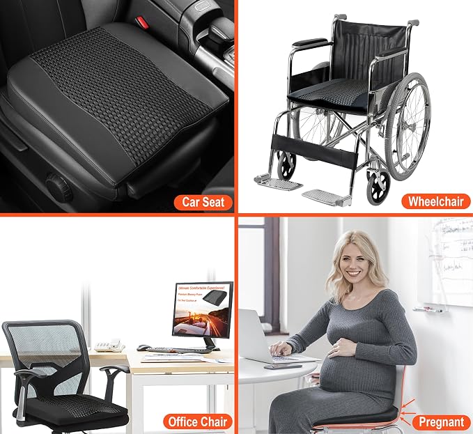 Car Seat Cushion, Comfort Memory Foam Car Cushions - Image 6
