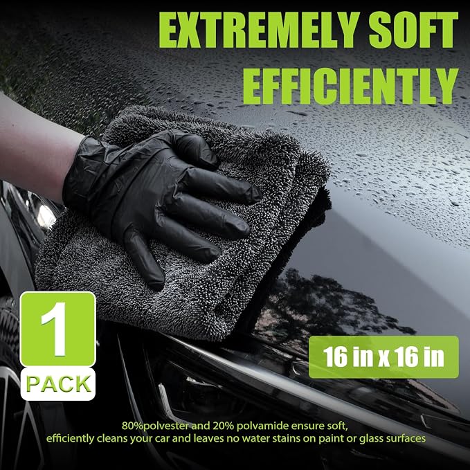 2 Pack 1300 GSM Car Drying Towel, Microfiber Towels - Image 4
