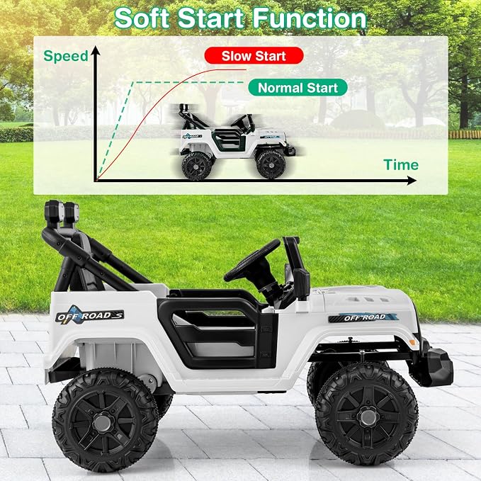 Costzon 12V Kids Ride on Truck Car, Electric Vehicle w/Remote Control, Threaded - Image 5