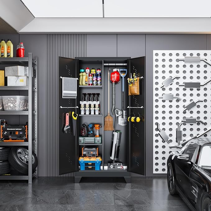 71" Metal Garage Tools Storage Cabinet - Image 2