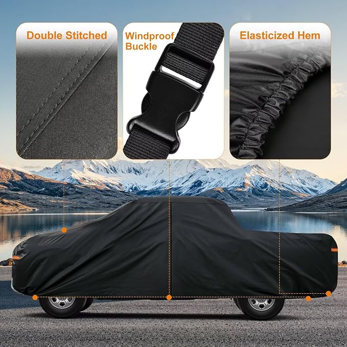 Kayme Truck Cover Custom Fit Ford Ranger Regular Cab Long Bed. Full Exterior - Image 4