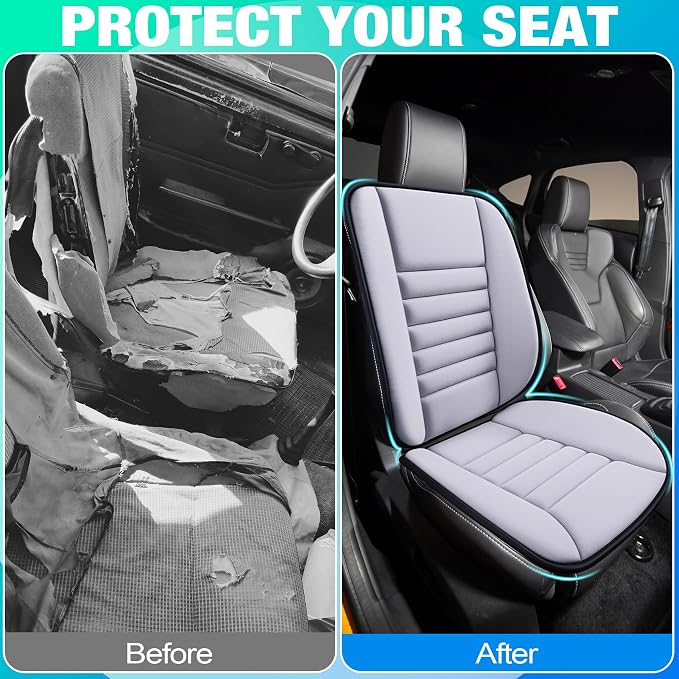 MYFAMIREA Car Seat Cushion and Back Support Pillow 1.2'' Thick Memory Foam Desk - Image 7