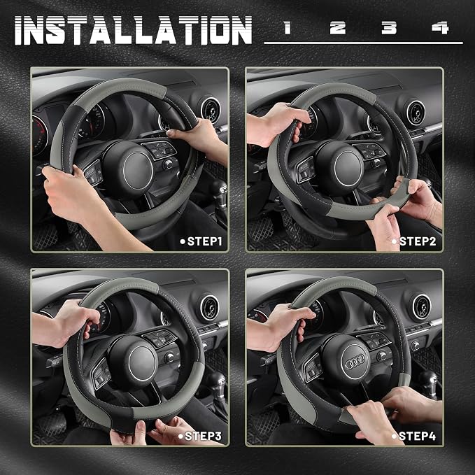 SEG Direct Car Steering Wheel Cover - Image 6