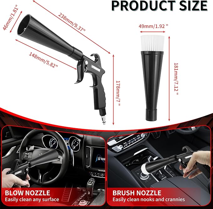 HANDY High Pressure Car Interior Cleaning Gun Interior Dryer Hair Dryer Car - Image 2