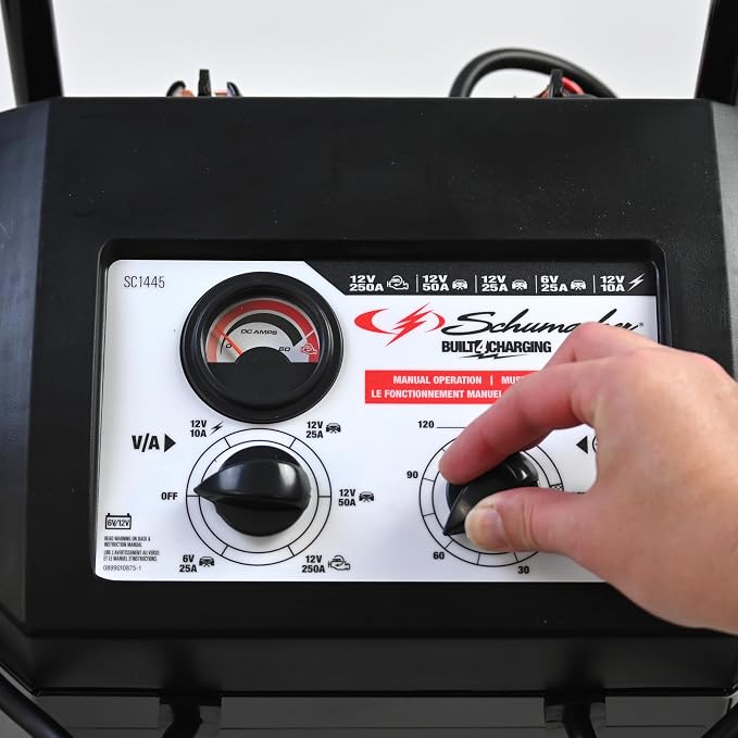 Schumacher Electric Manual Battery Charger & Engine Starter – 6V/12V 250A - Image 4
