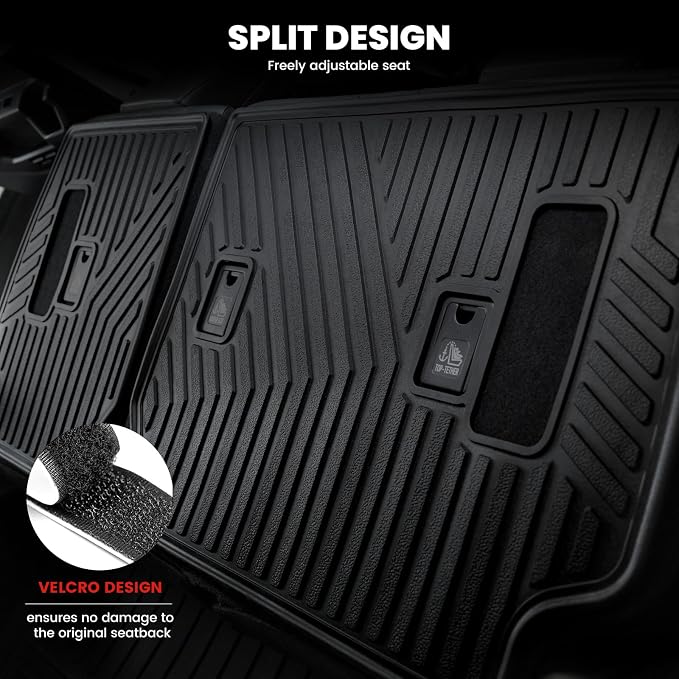 LASFIT Trunk&Seatback Mats for Toyota 4Runner 2013-2024, All Weather TPE Custom - Image 3