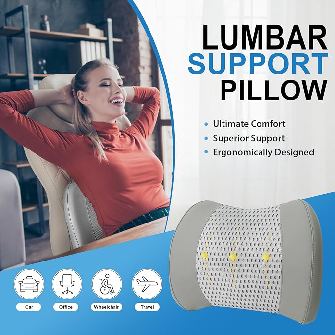 Memory Foam Lumbar Support Cushion Relieves Lower Back Pain - Image 2