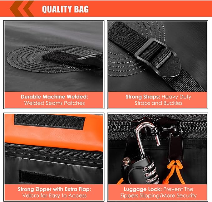 MeeFar Hitch Mount Cargo Carrier Bag Soft Shell 100% Waterproof 20 Cubic Feet - Image 4