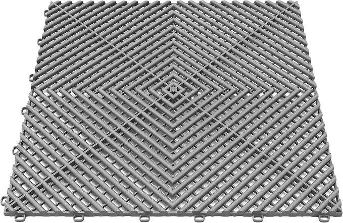 25PCS|15.7"x15.7" Garage Flooring Tiles, Non-Slip Interlocking Plastic Garage by Home