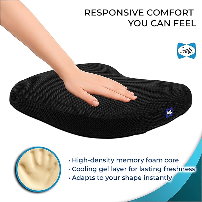 Sealy Memory Foam Car Seat Cushion – Gel Seat Cushions - Image 8