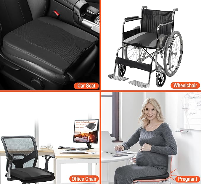 Car Seat Cushion, Comfort Memory Foam Car Cushions - Image 6