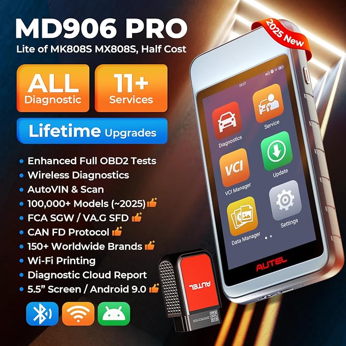 Autel OBD2 Scanner MaxiDiag MD906 PRO, All Systems Car Scanner Diagnostic Tool - Image 2
