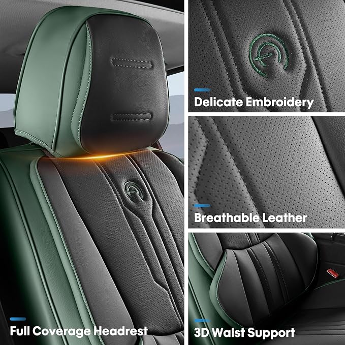AOOG Car Seat Covers Full Set, Leather Seat Covers - Image 4