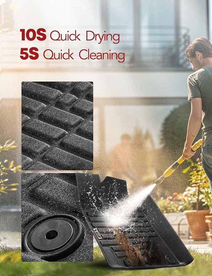 YHTAUTO Floor Mats & Cargo Mat Fit 2008-2013 Toyota Highlander, TPE All Weather - Image 9