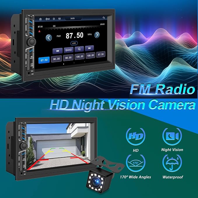 7 in Double DIN Car Stereo Radio - Image 4
