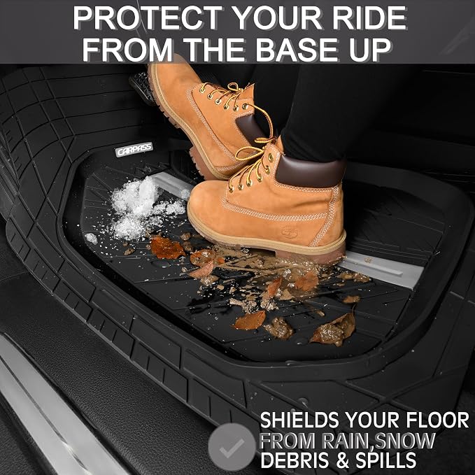 CAR PASS Tire Tread DeepDish Rubber Floor Mats - Image 5