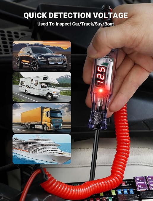 Automotive Test Light with 5-120V LED Digital Voltage Display, Circuit Tester - Image 6