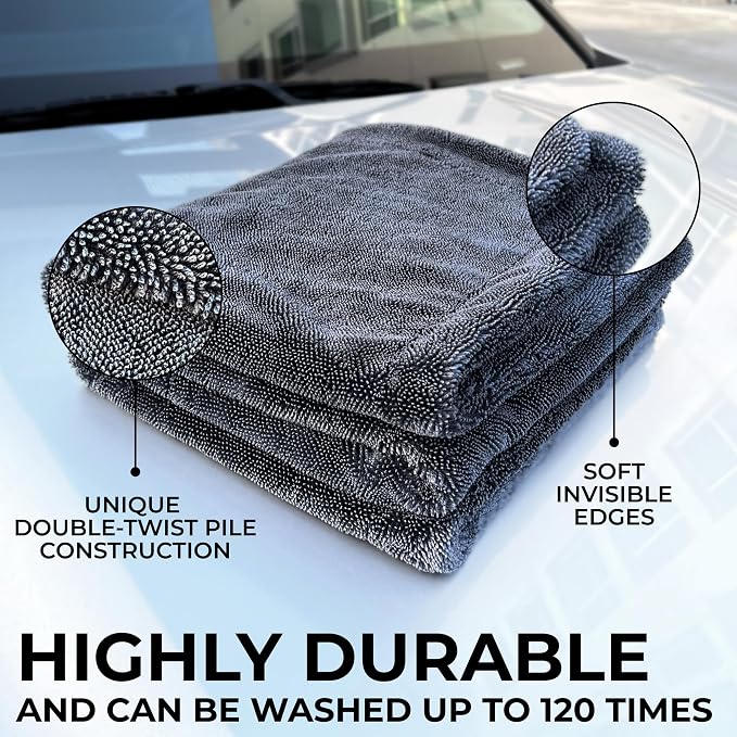 Large Car Drying Towel, 1300 GSM Professional Car Towel - Image 2