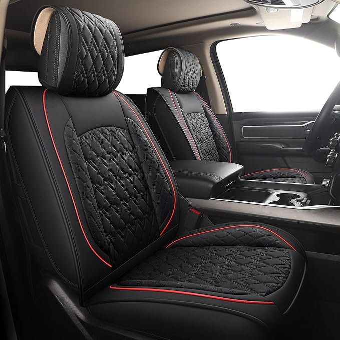 JOJOBAY Car Seat Covers for Dodge Ram 2 Pcs Front, Fit Ram 2009-2025 by JOJOBAY