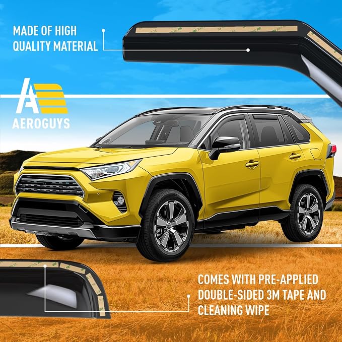 Extra Durable Window Deflectors in-Channel Window Visors Rain Guards Fit - Image 6