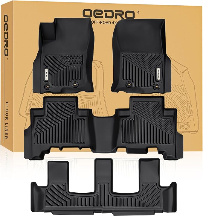 OEDRO Floor Mats for 2024-2013 Toyota 4Runner 7 Seater, Custom Fit TPE by OEDRO