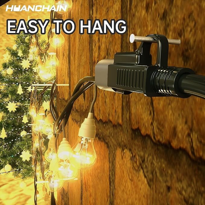 HUANCHAIN Indoor Outdoor Black Extension Cord 25 ft 2 Pack Waterproof, 16/3 - Image 4
