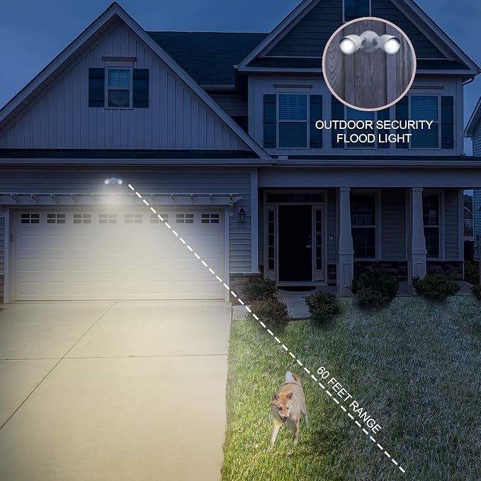 Ciata Flood Lights Outdoor, 20-Watt LED Bullet Head Security Flood Lights - Image 4