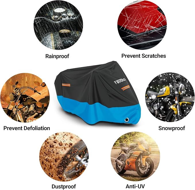 Favoto Motorcycle Cover Waterproof Outdoor - Image 6