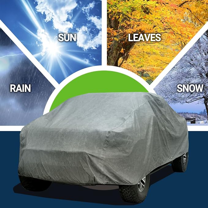 All Weather Waterproof Truck Cover, 7-Layer Non-Woven Cotton Truck Covers - Image 5