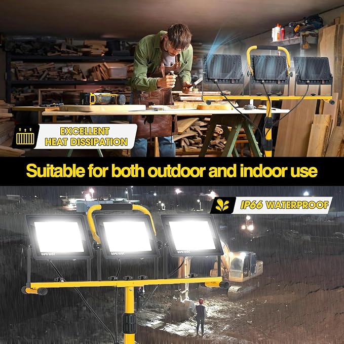 21000 lumens LED work light, IP66 waterproof portable work light, - Image 5