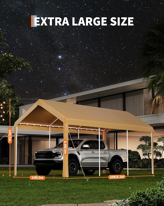 10x20ft Metal Carport Garage - Image 2