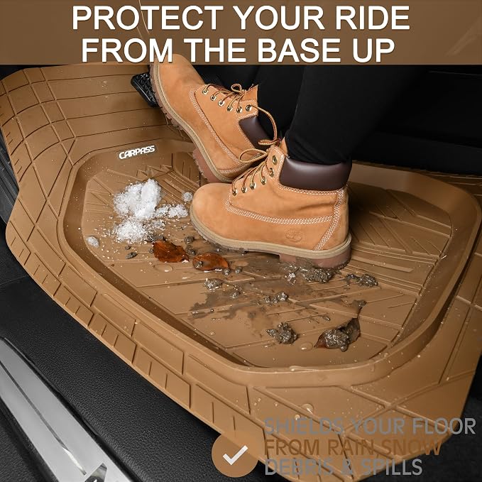 CAR PASS Tire Tread DeepDish Rubber Floor Mats - Image 4