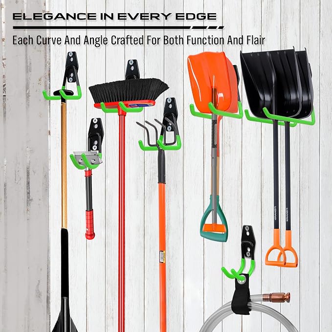 Garage Tool Storage Wall Hook Assortment Set: 15PCS Heavy Duty Large Hanger - Image 5