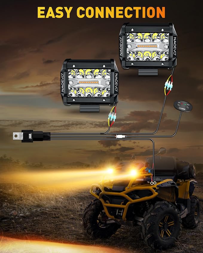 NAOEVO 4 Inch LED Pod Lights, Cube Pods - Image 7