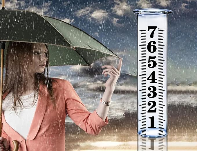 7 Inch Plastic Rain Gauge Replacement Tube, Upgrade Freeze Proof Outdoor Rain - Image 6