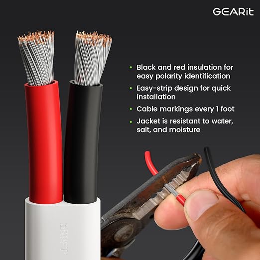 GEARit 16 Gauge Marine Wire, 16/2 AWG Marine Grade Tinned Copper Oxygen Free - Image 2