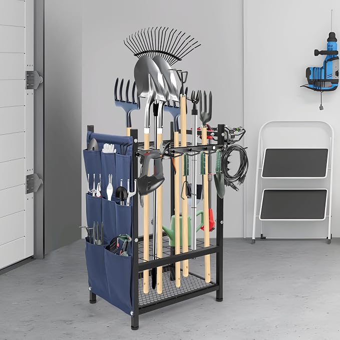 Garden Tool Rack Freestanding, Heavy Duty Garden Tool Organizer, 3-tier Tool - Image 5