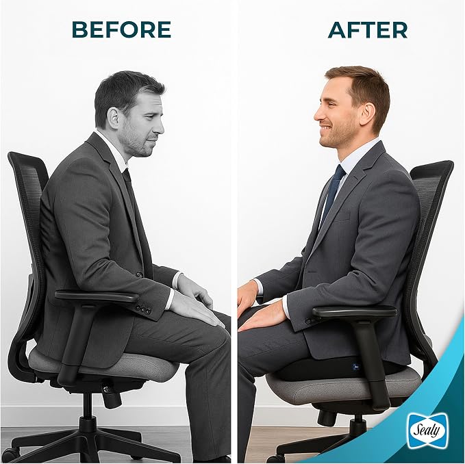 Sealy Memory Foam Car Seat Cushion – Gel Seat Cushions - Image 2