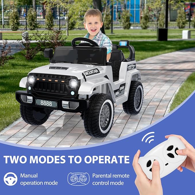 12V Kids Ride On Truck Car, Battery Powered Electric Vehicles - Image 2