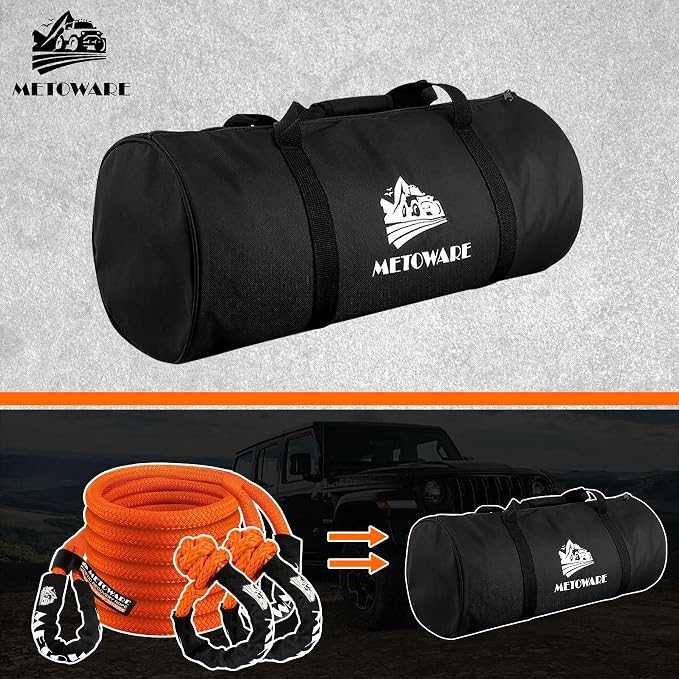 METOWARE Kinetic Recovery Rope 35, 000 LBS Offroad Tow Kit - Image 5