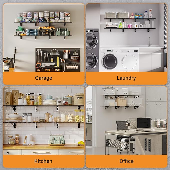 1x6 ft Garage Shelving, Pantry Storage, 600 lbs Total Load Capacity Shelving - Image 7